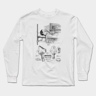 Respirator Mask Vintage Patent Hand Drawing Long Sleeve T-Shirt